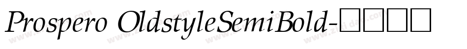 Prospero OldstyleSemiBold字体转换